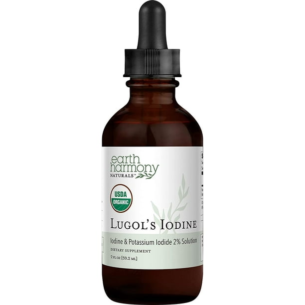 Organic Lugols Iodine Drops 2 Percent Solution 2 fl oz
