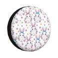 thumbnail image 1 of Fotbe Cartoon Cute Rabbit Funda de Llanta de Repuesto con Estampado, Engrosada, Ajuste Universal para Jeep, Remolque, RV, SUV, Camión-15 inch, 1 of 6