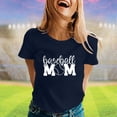 thumbnail image 2 of Casual Summer Tshirts For Women Fashion Baseball Mom Theme Printed Round Neck Short Sleeve T Shirt, 2 of 4