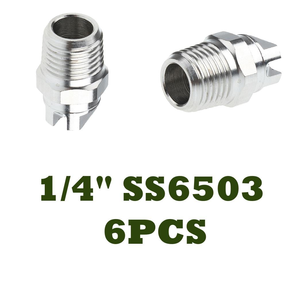Stainless Steel Spray Nozzle Tip 1/4'' Pressure Washer HVV-SS6503 65 Deg Easy to 