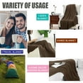 thumbnail image 6 of PiccoCasa Super Soft Warm 100% Cotton Cable Knit Throw Blanket for Sofa Couch Bedding Home Brown 47 x 70 Inch, 6 of 7