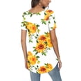 thumbnail image 3 of AYOLLA Summer Female Loose Comfy Tunic Tops Crew Neck T-Shirt Casual Short Sleeve Blouse, 3 of 4
