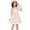 Pink, variant on YunPes Girls Floral Dress Crewneck Puff Short Sleeve Tunic Dress Summer Casual Flowy Midi Sundress Beach Travel Outfits