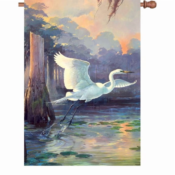 Premier House Size Flag - Heron Sunrise