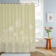 thumbnail image 4 of Shower Curtain Spring Plant White Line Art Shower Curtains for Bathroom Decor, Waterproof Polyester Shower Curtain Set with Hooks, Small Stall Size 36" x 72" Flower Butterfly Gold, 4 of 9