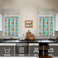 thumbnail image 4 of Kitchen Curtains 36 Inch Short - 3 Panel Set, Crab Sea Life Theme, Rod Pocket Window Curtain, 100% Polyester for Tropical Farmhouse Kitchen, Nautical Decor, Easy Wash, 4 of 6