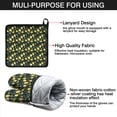 thumbnail image 7 of Yellow Lemon Fruit Flowers Black Pattern Kitchen Oven Mitt and Pot Holder Sets 2 Pcs for Baking, Cooking and Grilling, Heat Resistant Up To 392 °F, 7 of 7