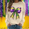 thumbnail image 1 of Xuyuer Women's Carnival Printed Long Sleeved Round Neck Mardi Gras Sweatshirt Carnival Outfits Women Carnival Sweatshirts Fat Tuesday Fashionable Pullover Tops, 1 of 6