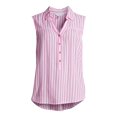 thumbnail image 6 of Time and Tru Women's Sleeveless Henley Popover Top, 6 of 6