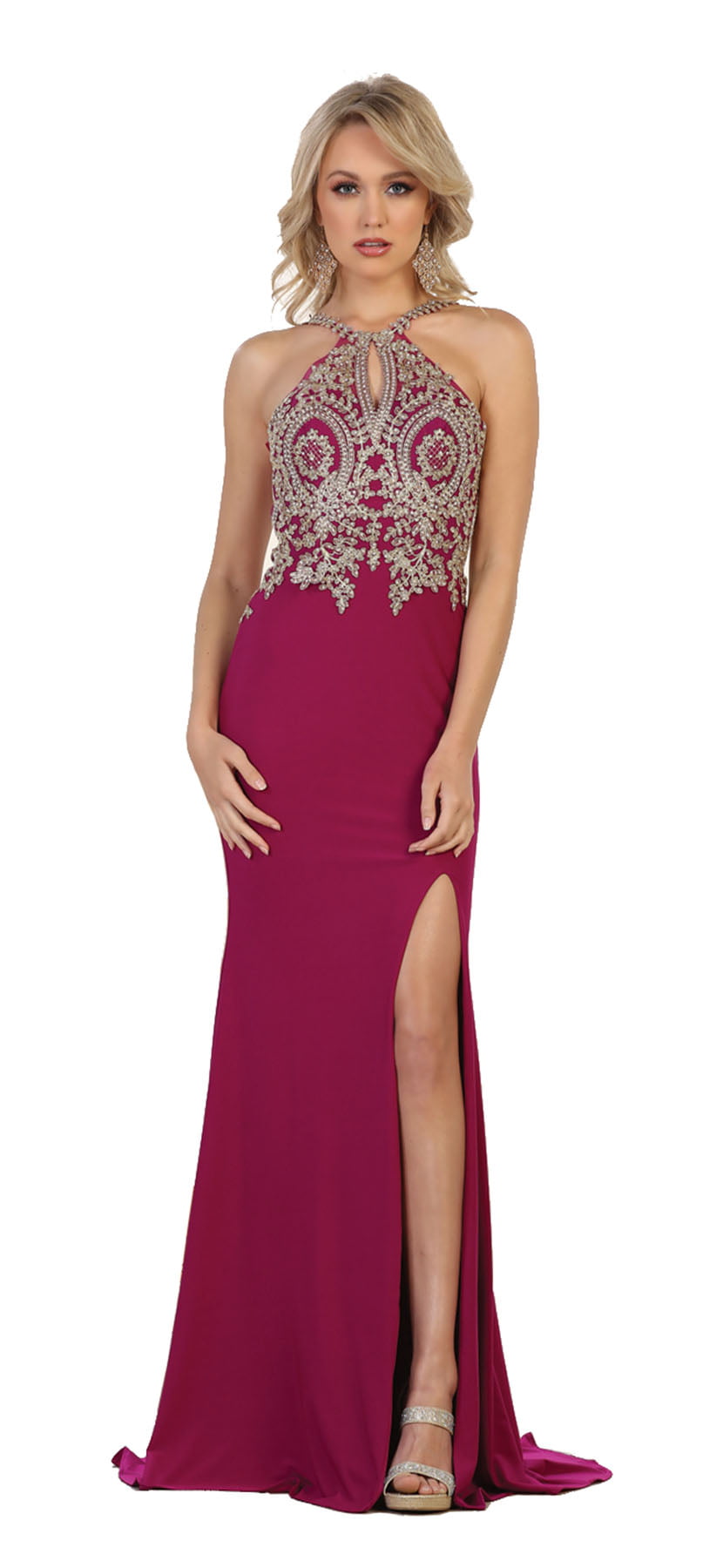 Formal Dress Shops - PROM STRETCHY EVENING HALTER DRESS - Walmart.com ...