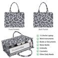 thumbnail image 2 of Large Capacity Tote Bag,White and Black Of Leopard Print Handbag Fashion Luxury Tote Bag,15.7"x13"x 5.1" Inches,Laptop Compatible, 2 of 6
