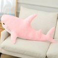 thumbnail image 3 of Peluche de tiburón colorido de 15 a 140 cm, animal de peluche azul, rosa y gris, muñeco suave de ballena, almohada para dormir, regalo kawaii para niños y niñas, 3 of 4