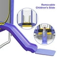 thumbnail image 3 of 7FT Trampoline with Slide, Round Outdoor Trampoline for Kids, Recreational Trampoline with Safety Enclosure Net and Ladder, Easy Assembly, Purple, 3 of 6