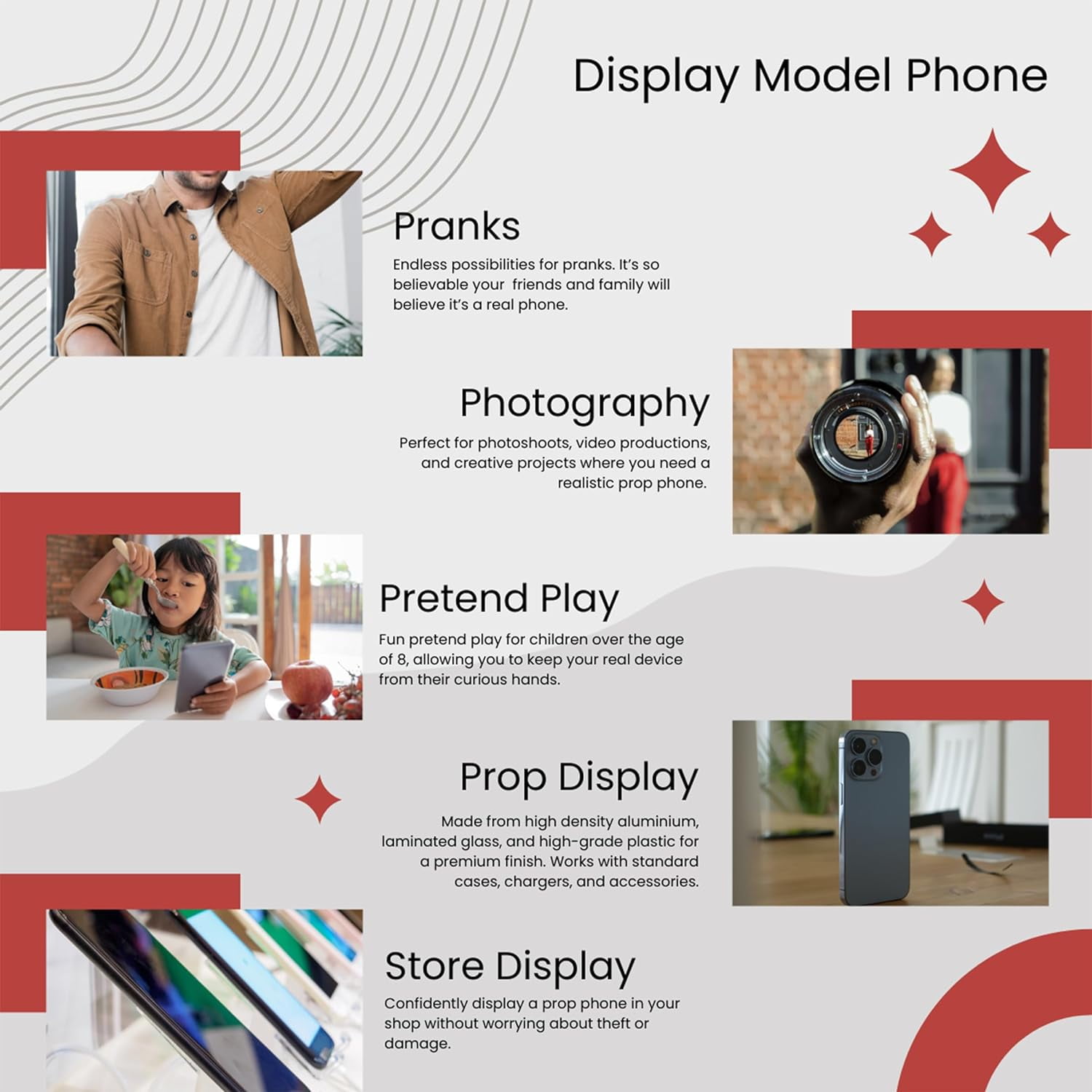 Dummy Premium Display Model Phone for Apple's iPhone Max Pro 14, Gold Replica Device for Display and Prank | Compatible with iPhone Cases - Max Pro 14, Gold