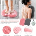 thumbnail image 4 of Shower Foot and Back Scrubber Massage Pad, Silicone Foot Scrubber Mat for Shower with Suction Cups, Wall Mount Back Cleaner, Non Slip Exfoliating Foot Brush for Men Women Seniors (B,1PC), 4 of 7
