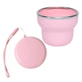 thumbnail image 2 of 1Pcs Collapsible Camping Cup 200ml Foldable Cup with Stainless Steel Rim and Lid, Portable Pocket Cups for Hiking Camping Travel Airport Hotel Mouthwash, 2 of 8