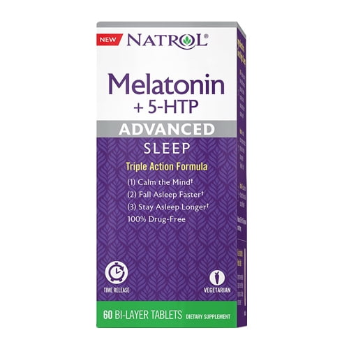 Natrol Advanced Sleep Melatonin Plus 5 HTP BiLayer Tablets, 60 Ea, 2