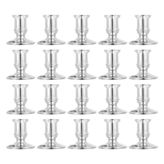 HEALEEP 20-Pack Plastic Candle Holders for Candlesticks, Bulk Retro Style Decorative Accessories