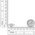 thumbnail image 3 of Gem Stone King 925 Sterling Silver Engagement Ring for Women Set with Morganite and Moissanite (1.21 Cttw), 3 of 4