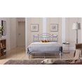 thumbnail image 4 of Hodedah Complete Metal Queen-Size Bed with Headboard-Footboard in Silver Finish, 4 of 4