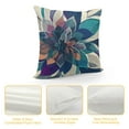 thumbnail image 4 of Fenyluxe Navy Blue Teal Pillow Covers Dahlia Floral Grey Beige Lumbar Throw Pillows Farmhouse Outdoor Decor for Home Living Room Sofa Bed Modern Elegant Cushion Case 20x20in, 4 of 5