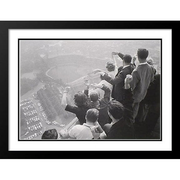 George Silk Framed and Double Matted Art Print 37x31 "World Series, Pittsburgh, 1960"