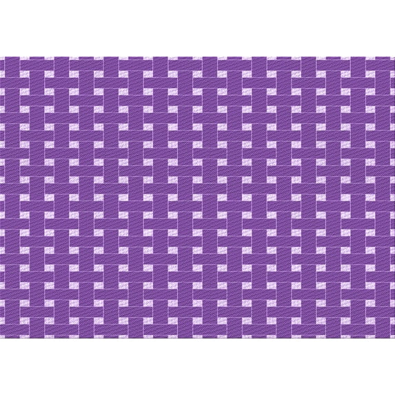 Ahgly Company Indoor Rectangle Patterned Heliotrope Purple Area Rugs, 3' x 5'