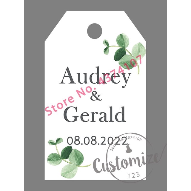 Etiquetas de regalo personalizadas, etiquetas de regalo, Kraft escrito a mano, etiqueta de favor de boda personalizada, 100 unids/set