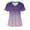 Purple, variant on Staron Women's Short Sleeve V-Neck Tops Casual Fashion Work Uniform Blouse with Pockets Gradient Print Loose Fit Comfortable Nursing Scrub Top, Wine L