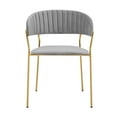 thumbnail image 3 of Armen Living Nara Velvet/Metal Dining Room Chairs in Gray/Gold (Set of 2), 3 of 3