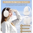 thumbnail image 3 of Winter Ear Muffs Gloves for Women Cute Foldable White Earmuffs Adjustable Ear Warmers Faux Fur Ear Covers Headband, 3 of 6