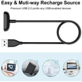 thumbnail image 5 of Paquete de 2 cables de carga compatibles con cargador Fitbit Luxe/fitbit Charge 5, soporte de base de carga USB de repuesto duradero de 3,3 pies para Fitbit Char, 5 of 5