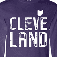 thumbnail image 4 of Inktastic Cleveland, Ohio Distressed Font Long Sleeve T-Shirt, 4 of 5