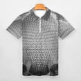 thumbnail image 3 of EPCOT Ball Black And White Men Zipper T-shirt Summer Casual Short Sleeve T-shirt Top, 3 of 7