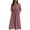 Purple, variant on LOVZFMLL Women's Summer Midi Dresses 2025 Casual Short Sleeve V Neck Buttons Belted Ruffle A-Line Flowy Dresses with Pockets Wine XL