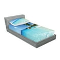thumbnail image 2 of Ambesonne Travel Fitted Sheet & Pillow Sham Set, Anse Lazio Beach Surf, Twin, Turquoise Blue Green, 2 of 2