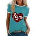 thumbnail image 1 of T-shirt Décontracté pour Femmes à Imprimé, Col Rond, Coupe Ample, Manches Courtes, Haut Blouse Chandail, 1 of 9