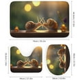 thumbnail image 3 of Gorgeous Snails 4 Pcs Shower Curtain Sets with Non-Slip Rugs Toilet Lid Cover and Bath Mat, Fantasy Colorful Fun Soft Animal Bathroom Decor Set Waterproof Shower Curtains with 12 Hooks, 3 of 8