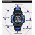 thumbnail image 2 of Reloj de pulsera deportivo digital LED de cuarzo con alarma y fecha para niños y niñas, color azul, 2 of 5