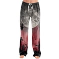 thumbnail image 2 of Soft Pajamas for Women Halloween Witch Print Loose Drawstring Pj Bottoms, 2 of 5