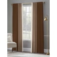 thumbnail image 4 of Brown Beige Striped Sheer Curtains 84 Inch Length 2 Panels Set, Modern Farmhouse Retro Lines Voile Window Treatment Rod Pocket Curtains Sheers Drapes for Bedroom/Living Room/Kitchen 52"x84"x2, 4 of 7