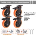 thumbnail image 5 of Ruedas Caster Wheels ENYKE de 6 pulgadas y 1360 kg, juego de 4 unidades con freno, 5 of 5