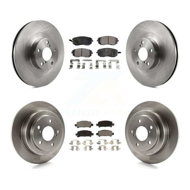 Transit Auto Front Rear Disc Brake Rotors and Ceramic Pads Kit for Car 2003 Subaru Forester K8T-101244