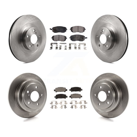 Transit Auto Front Rear Disc Brake Rotors and Ceramic Pads Kit for Car 2003 Subaru Forester Impreza K8T-101244