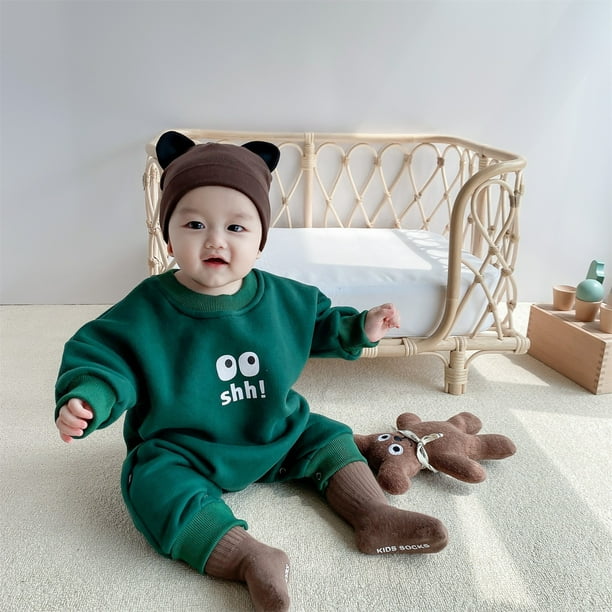 Gibobby Ropa Para Bebe de manga larga de algodon con estampado de otono para bebes recien nacidos ninas y ninos mono ropa de dormir Verde 18 24 Meses Walmart en linea