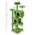 thumbnail image 4 of Alden Design 70'' Height Multilevel Cat Tree with 2 Condos for Kittens/Small Cats, Green, 4 of 7