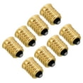 thumbnail image 1 of Adaptador de zócalo de luz Uxcell E14 a E12, convertidor de base de bombilla, conector de soporte de lámpara, tono dorado, paquete de 8, 1 of 4
