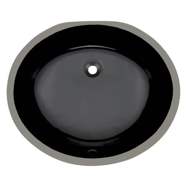 MR Direct UPMBlack Porcelain Undermount Bathroom Sink
