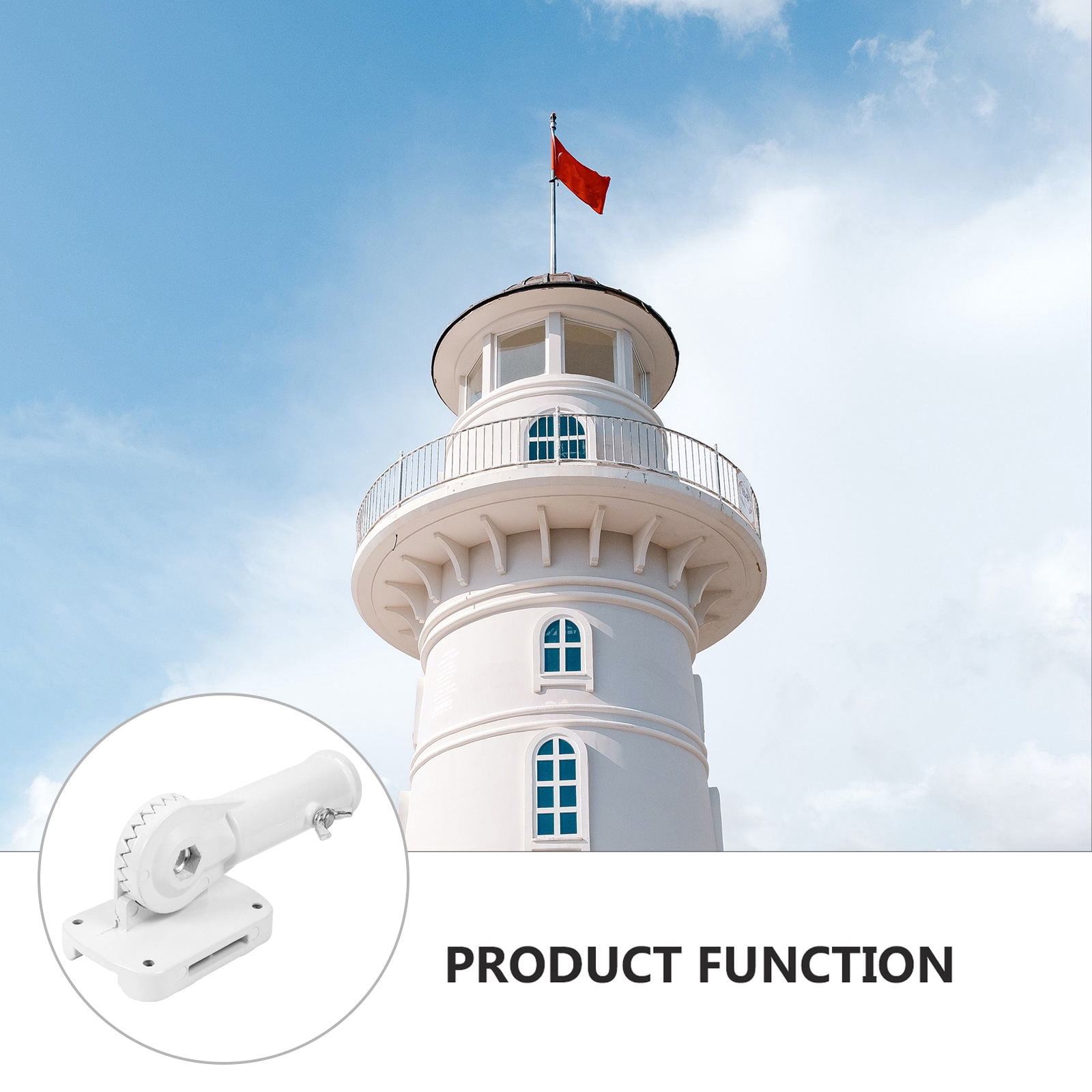 HONMEET Rustproof Alloy Wall Mount Flag Pole Holder, Weather Resistant for Roofs, Trucks, Outdoor Display and Garden Use
