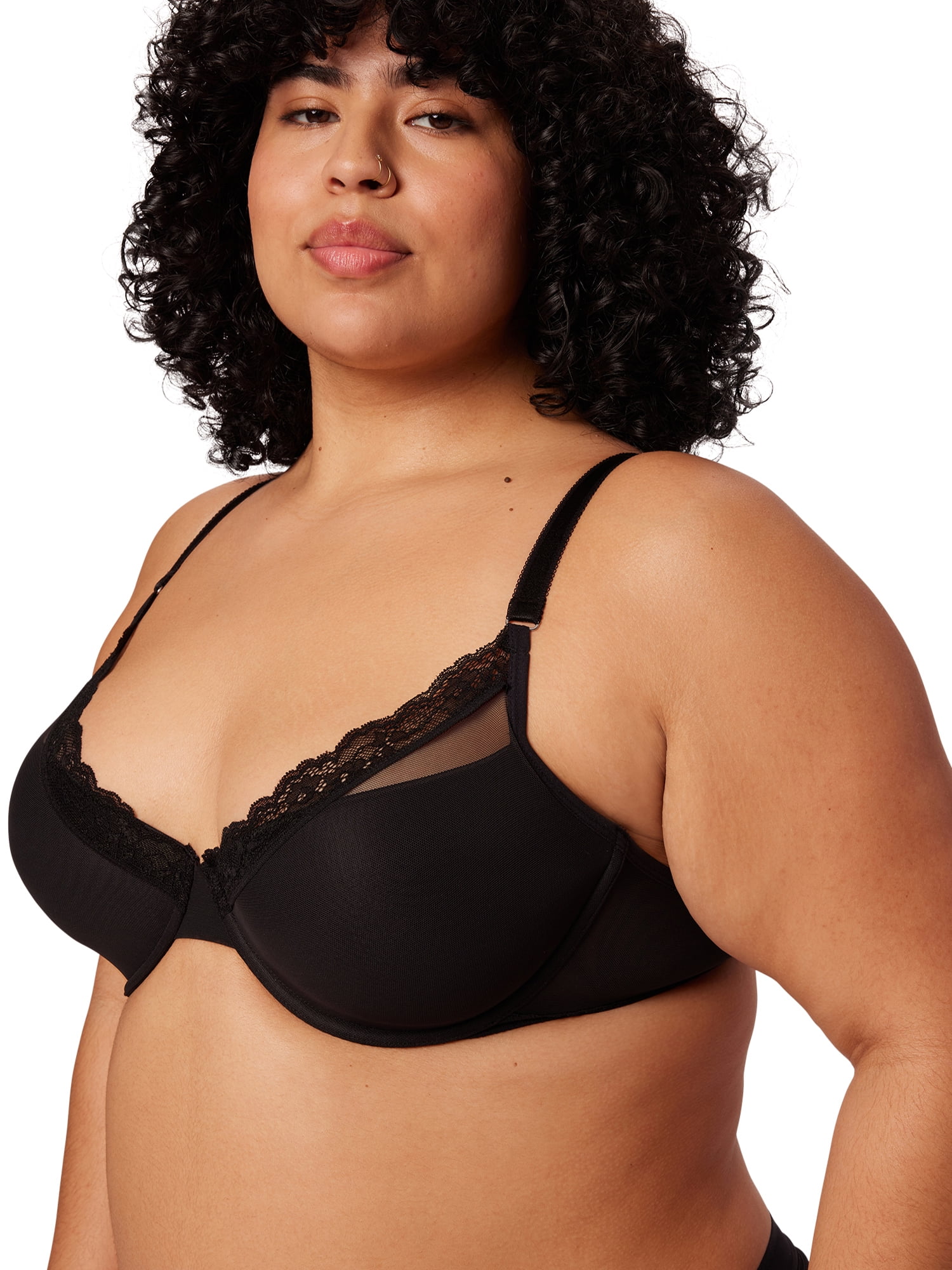 Parade Mesh Lace Underwire Demi Bra, Sizes XS to 3XL